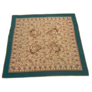 KRIZIA Green Tiger Silk Scarf 35”/ 32" EC
